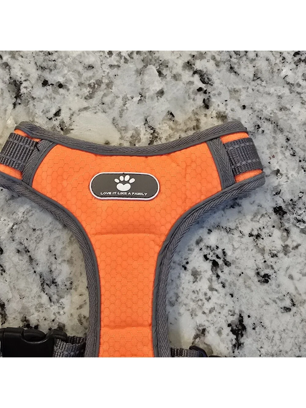 Dog Harness, No Pull Reflective Adjustable, Breathable Mesh, Orange, Medium M